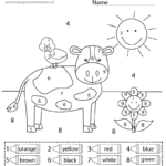 Free Printable Color By Number Worksheet