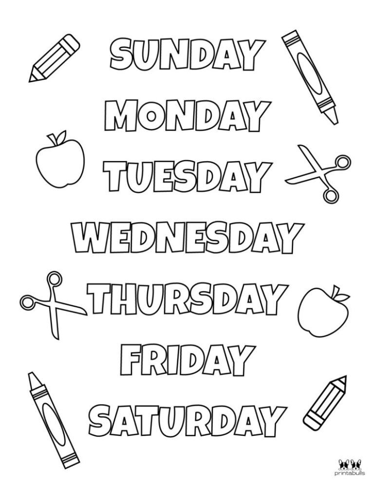 Free Printable Days Of The Week Worksheets Worksheets Library