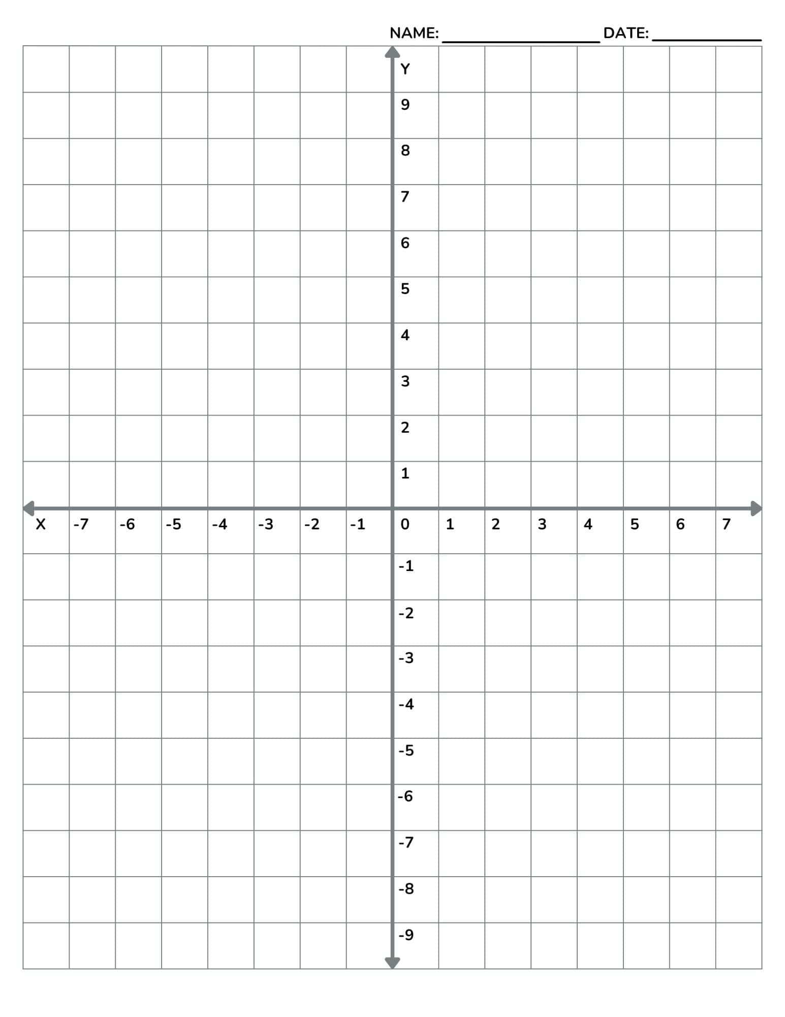FREE Printable Graph Paper With Numbers