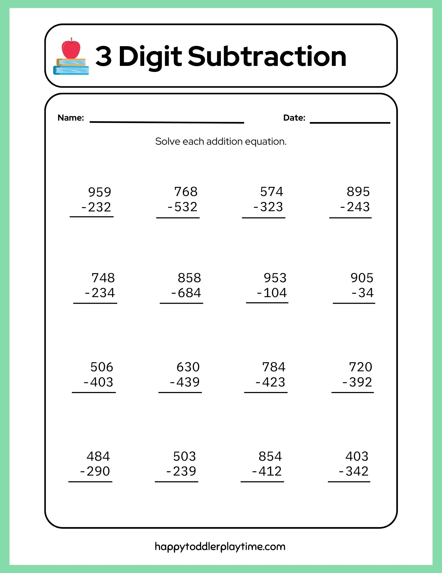 Free Printable Math Worksheets For Grade 4 Happy Toddler Playtime