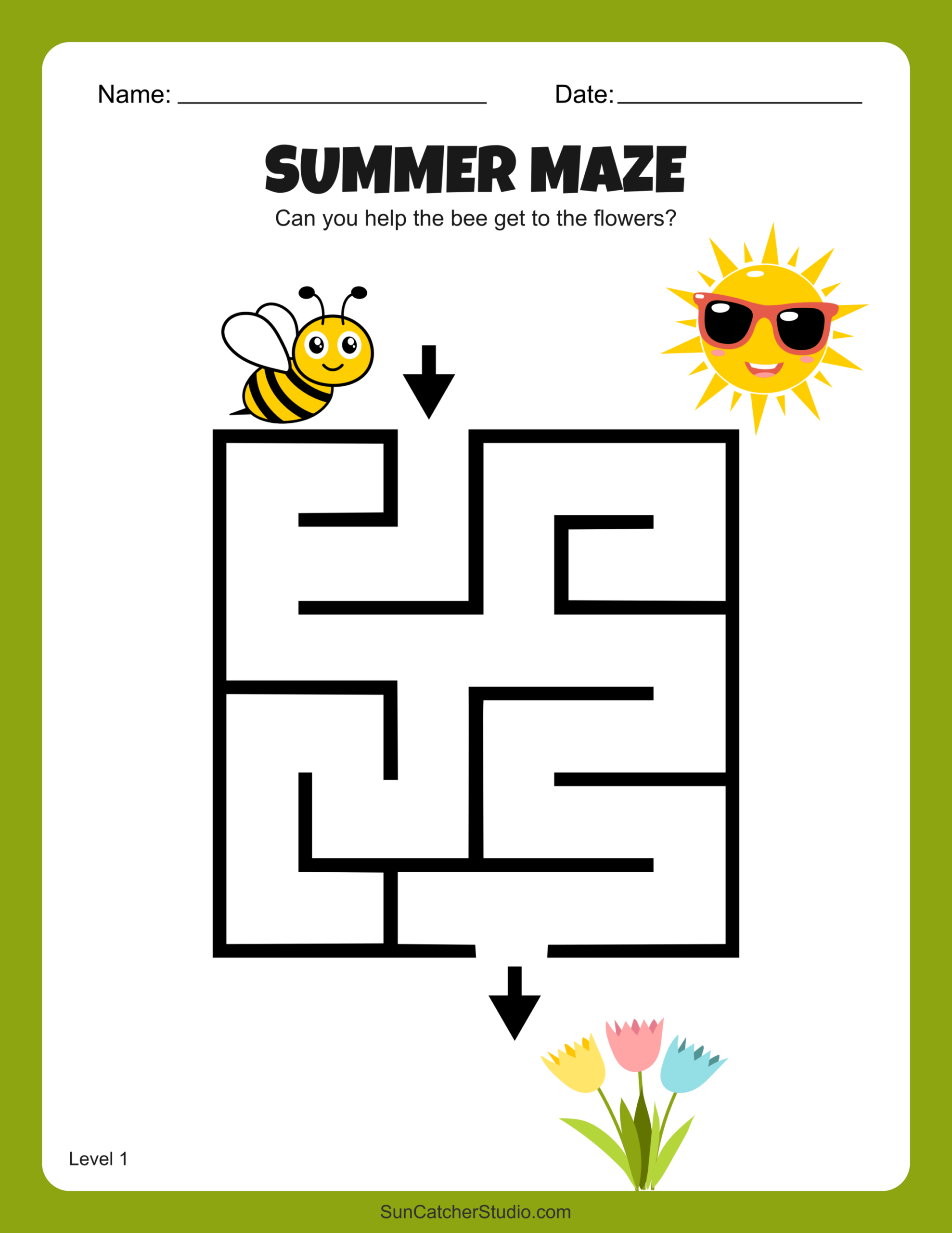 Free Printable Summer Maze Worksheets And Puzzles Free Printables Lettering SVG Files Tools Apps