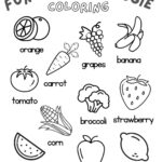 Fruit And Veggie Coloring Sheet Etsy