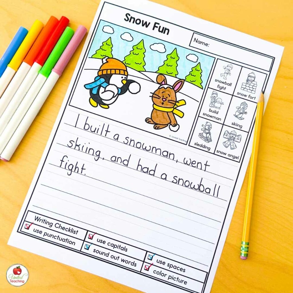 writing activities for kindergarten