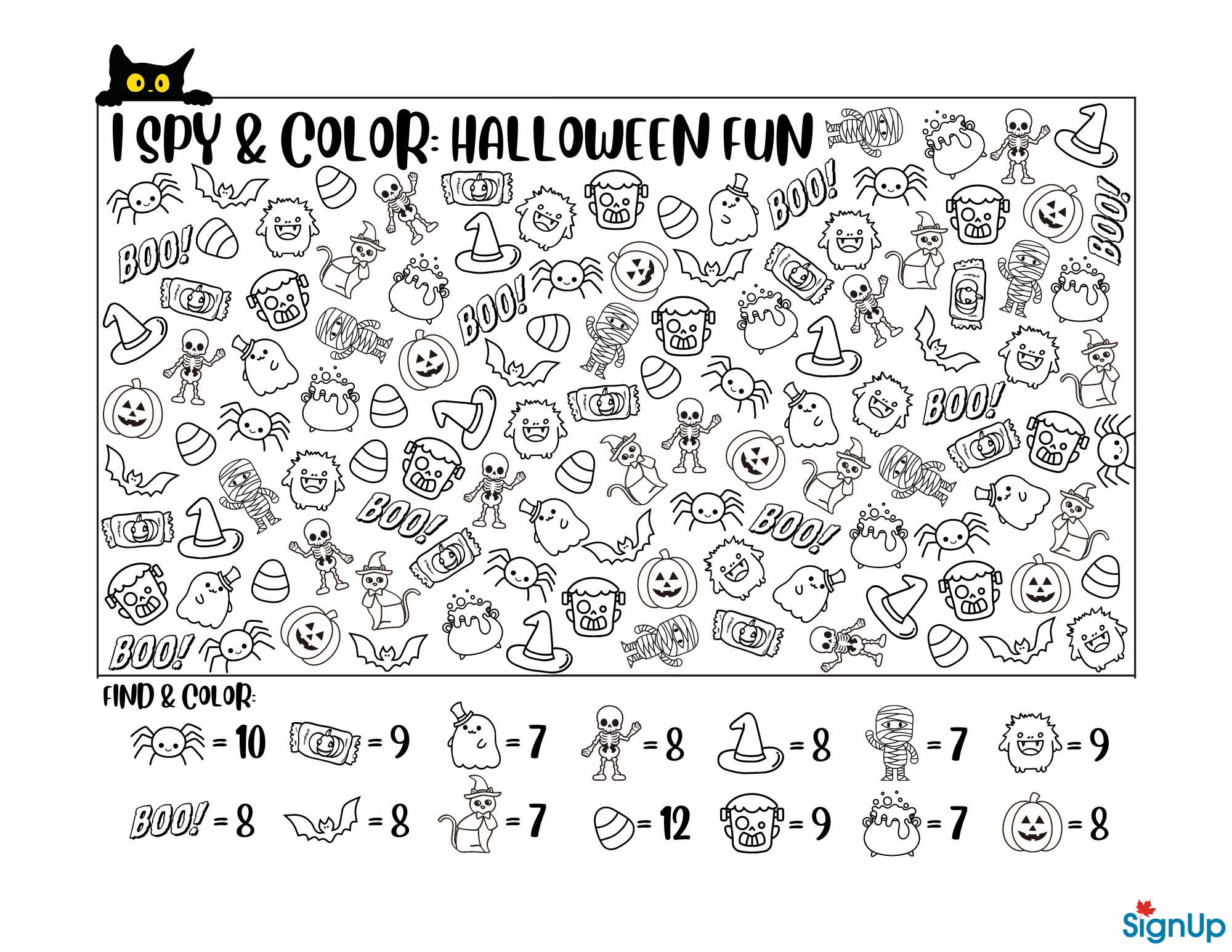 halloween activity pages printable