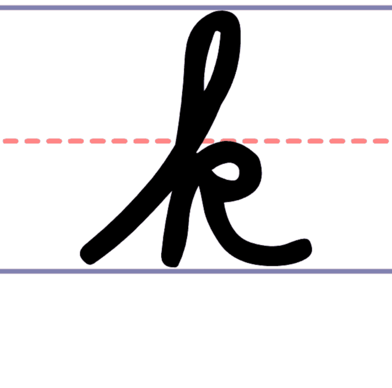 How To Write A Cursive Lowercase K