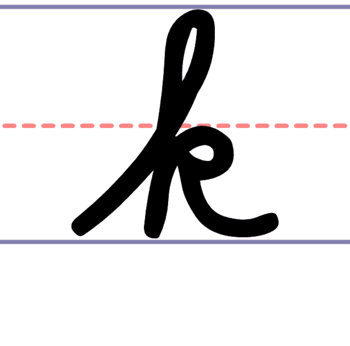 How To Write A Cursive Lowercase K