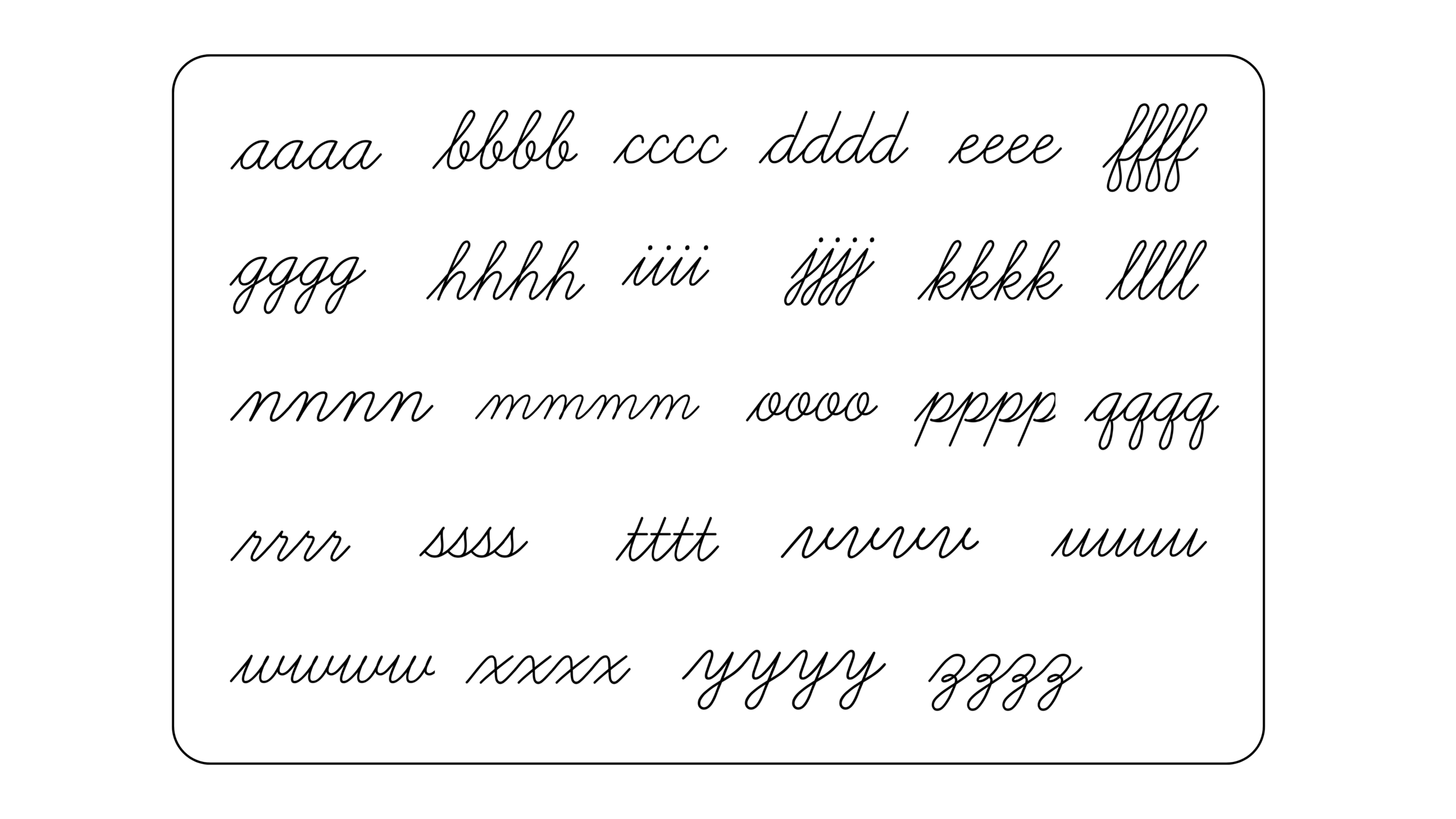 How To Write Cursive Alphabet A To Z Writey