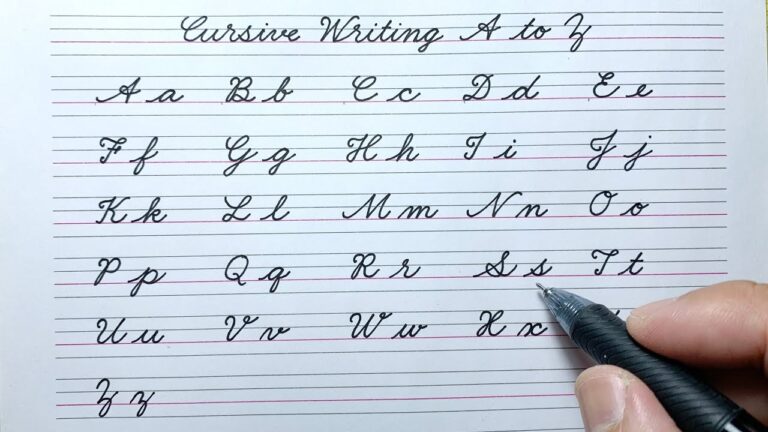 How To Write English Capital And Small Letters ABCD Cursive Writing A To Z Cursive Handwriting YouTube