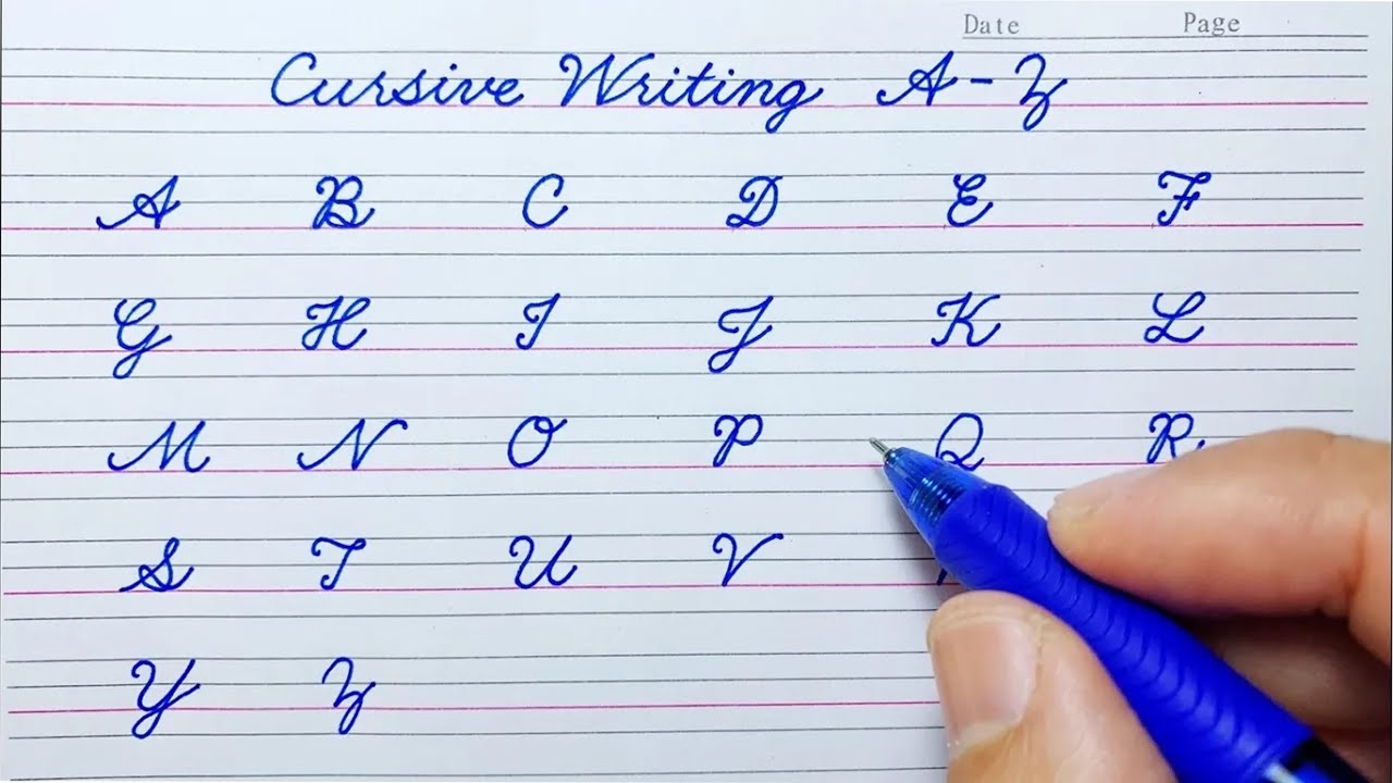 How To Write English Capital Letters Cursive Writing A To Z Cursive Handwriting Practice ABCD YouTube How To Write English Capital Letters Cursive Writing A To Z Cursive Handwriting Practice ABCD YouTube