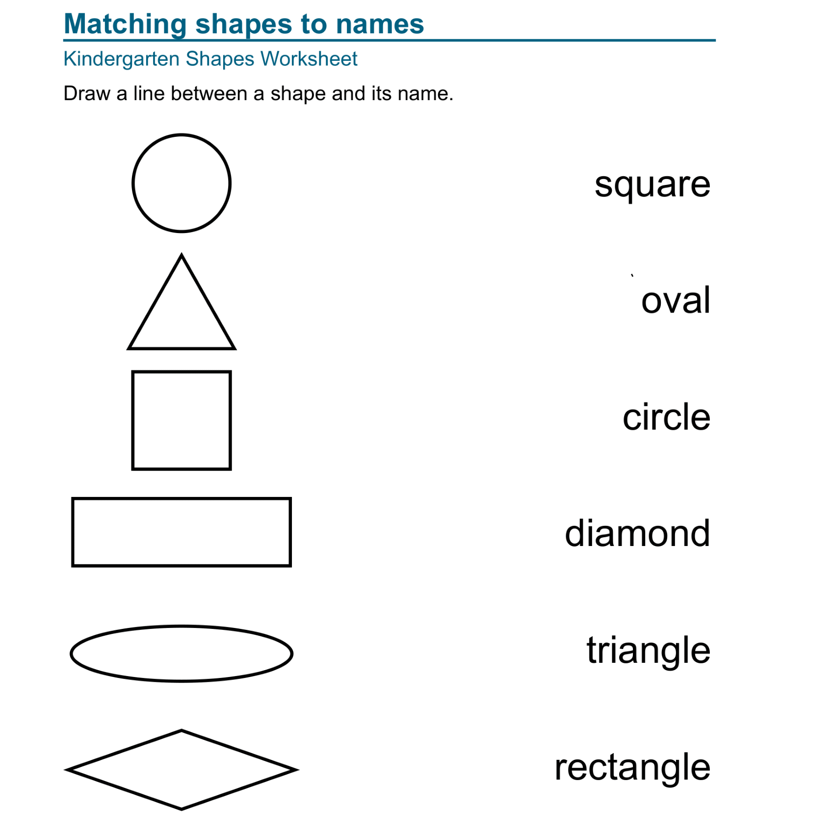 Kindergarten 2D Shape Recognition Worksheets Made By Teachers
