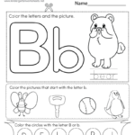 Letter B Coloring Worksheet Free Printable Digital PDF