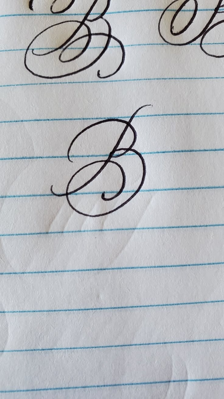Letter B In Cursive