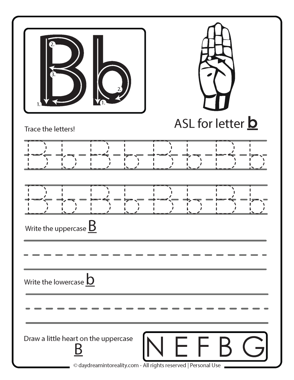 letter a and b worksheets