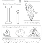 Letter I Coloring Worksheet Free Printable Digital PDF