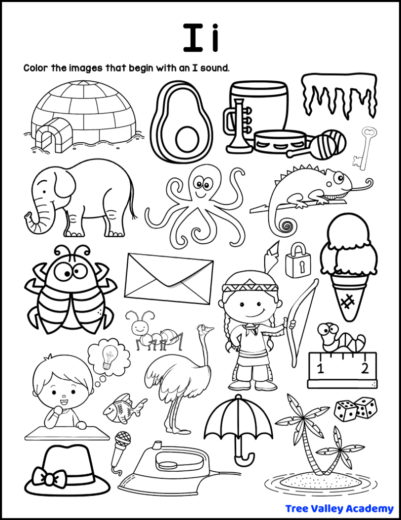 Letter I Sound Worksheets Tree Valley Academy Letter I Sound Worksheets Tree Valley Academy