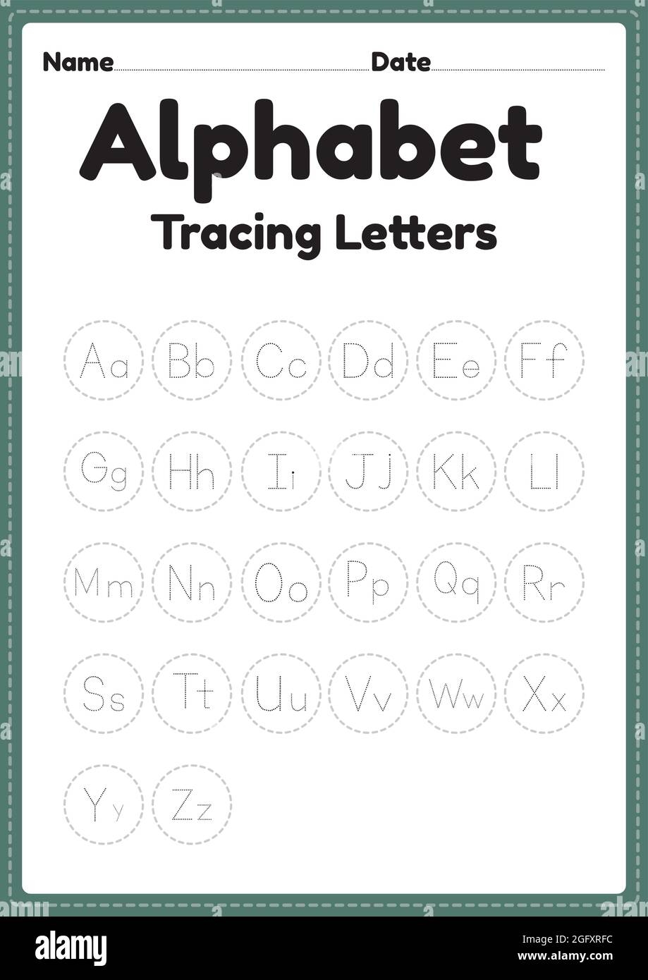 trace the letters of the alphabet