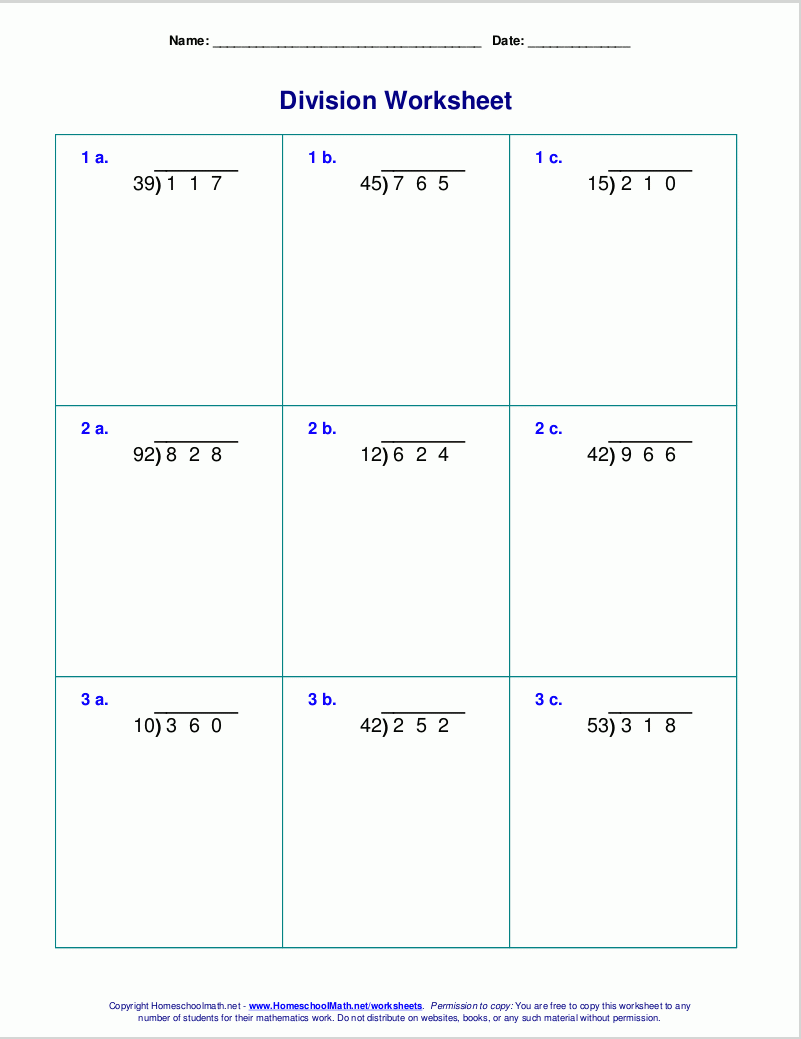 Long Division Worksheets For Grades 4 6 Worksheets Library