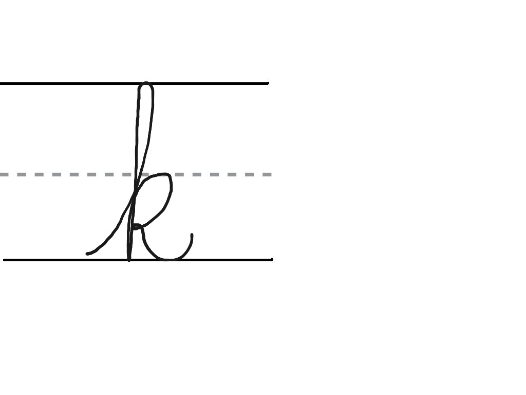 k in cursive lowercase