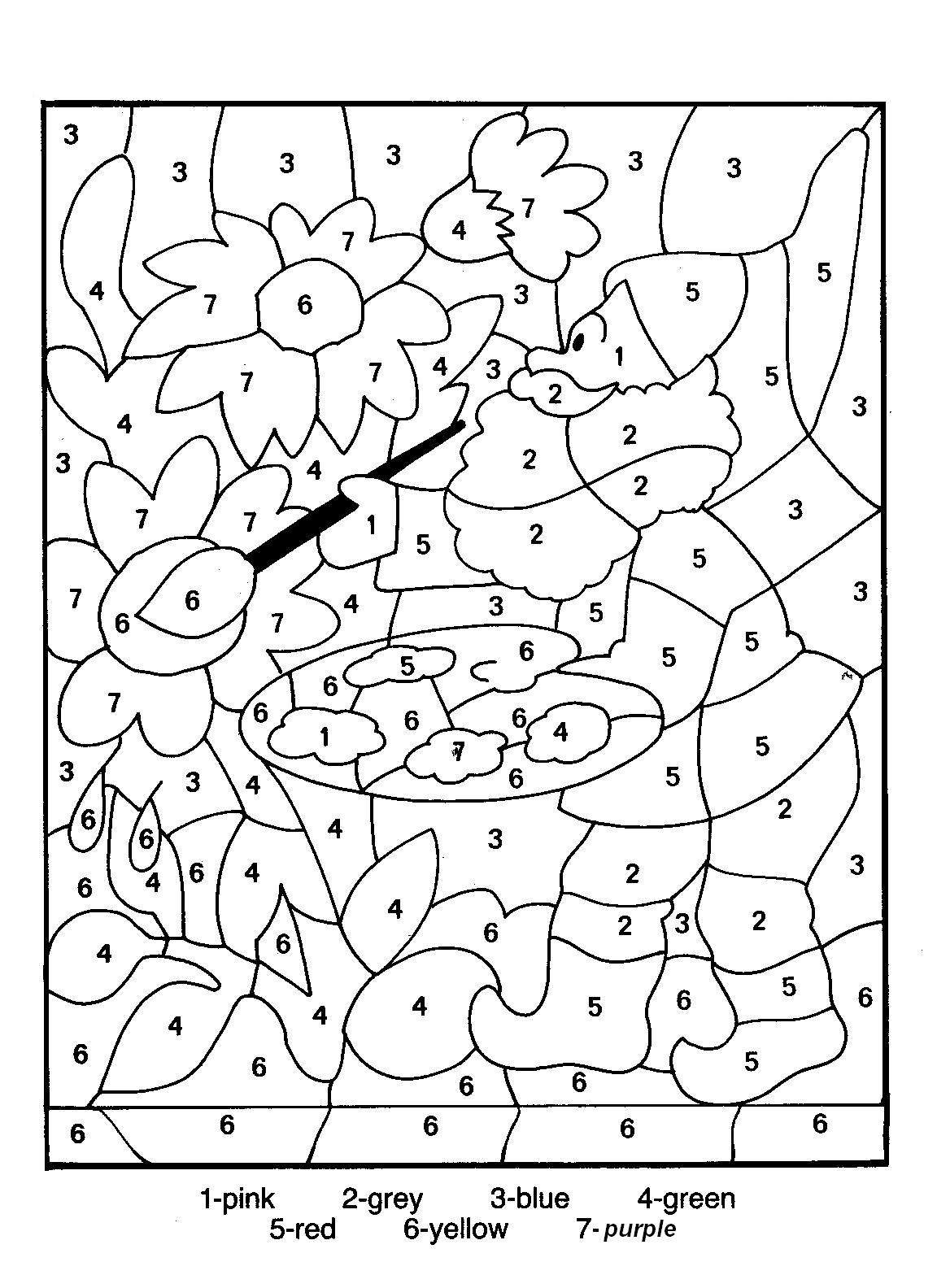 Markers For Adult Coloring Color By Numbers Free Printable For Adults Craftoria Paint By Numbers
