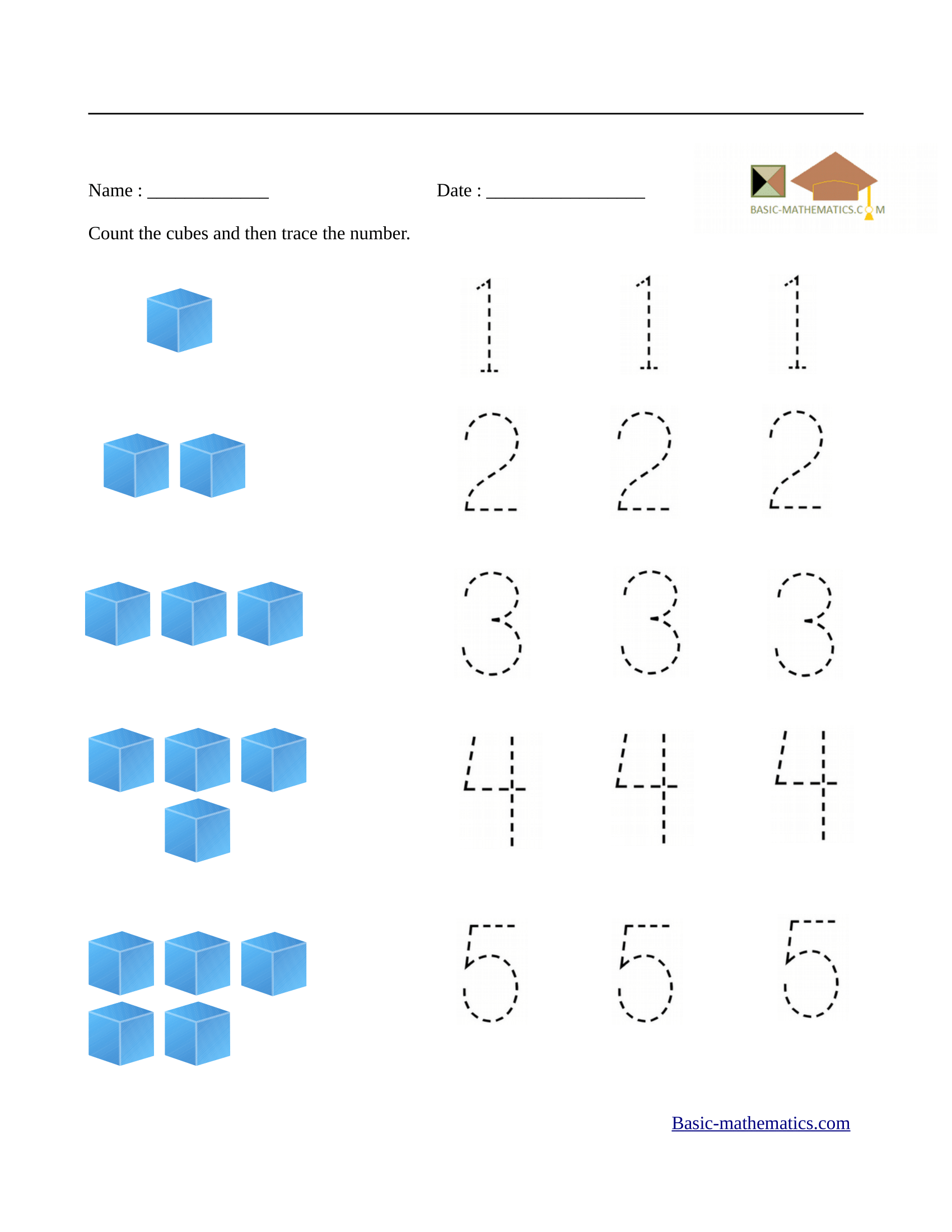 pre kg maths worksheets