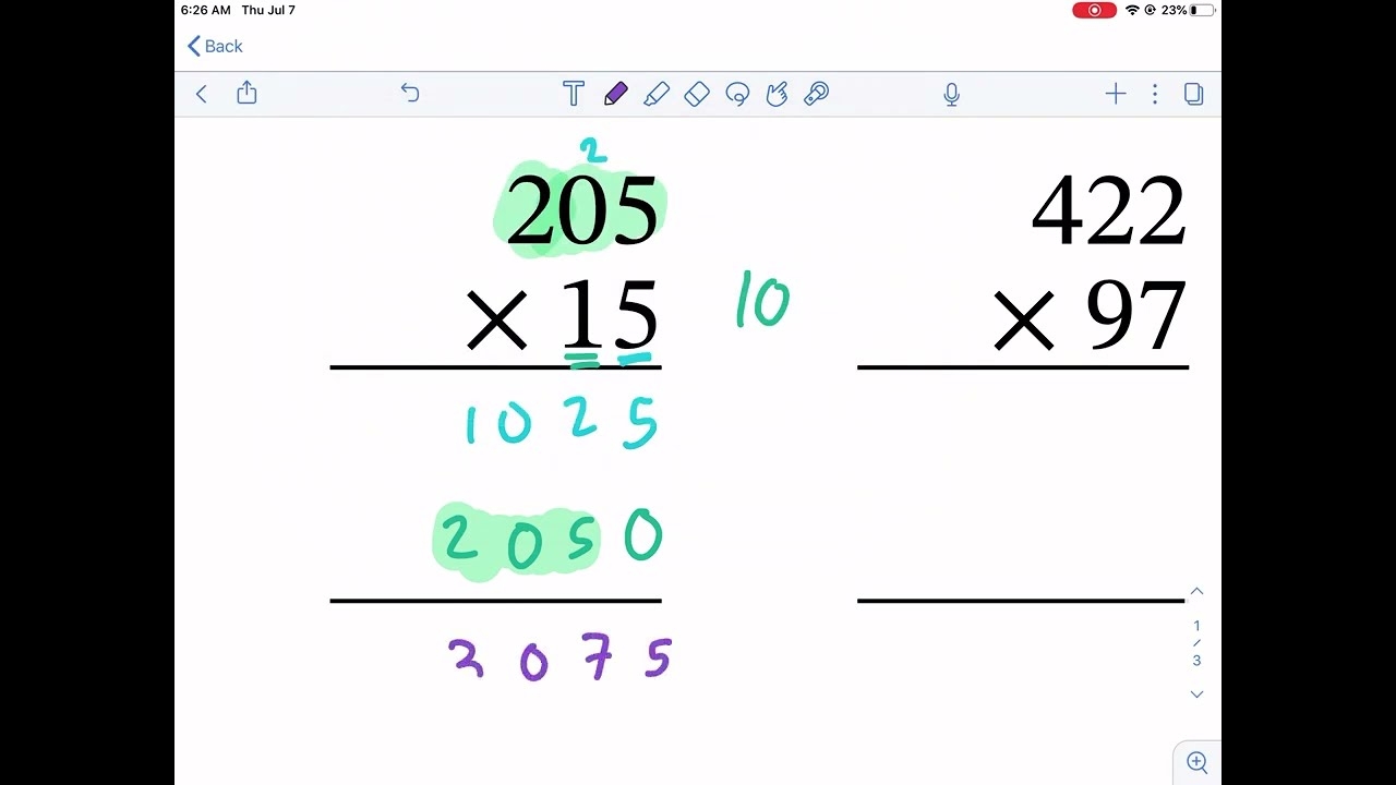 Math Drills 3 digit By 2 digit Multiplication YouTube
