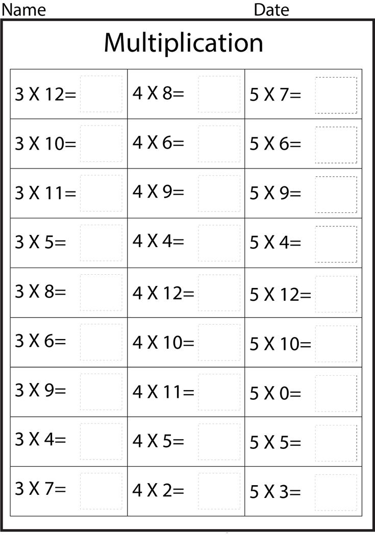 Math Time Tables Worksheets Activity Shelter
