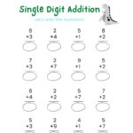 Math Worksheet Kindergarten First Grade Etsy