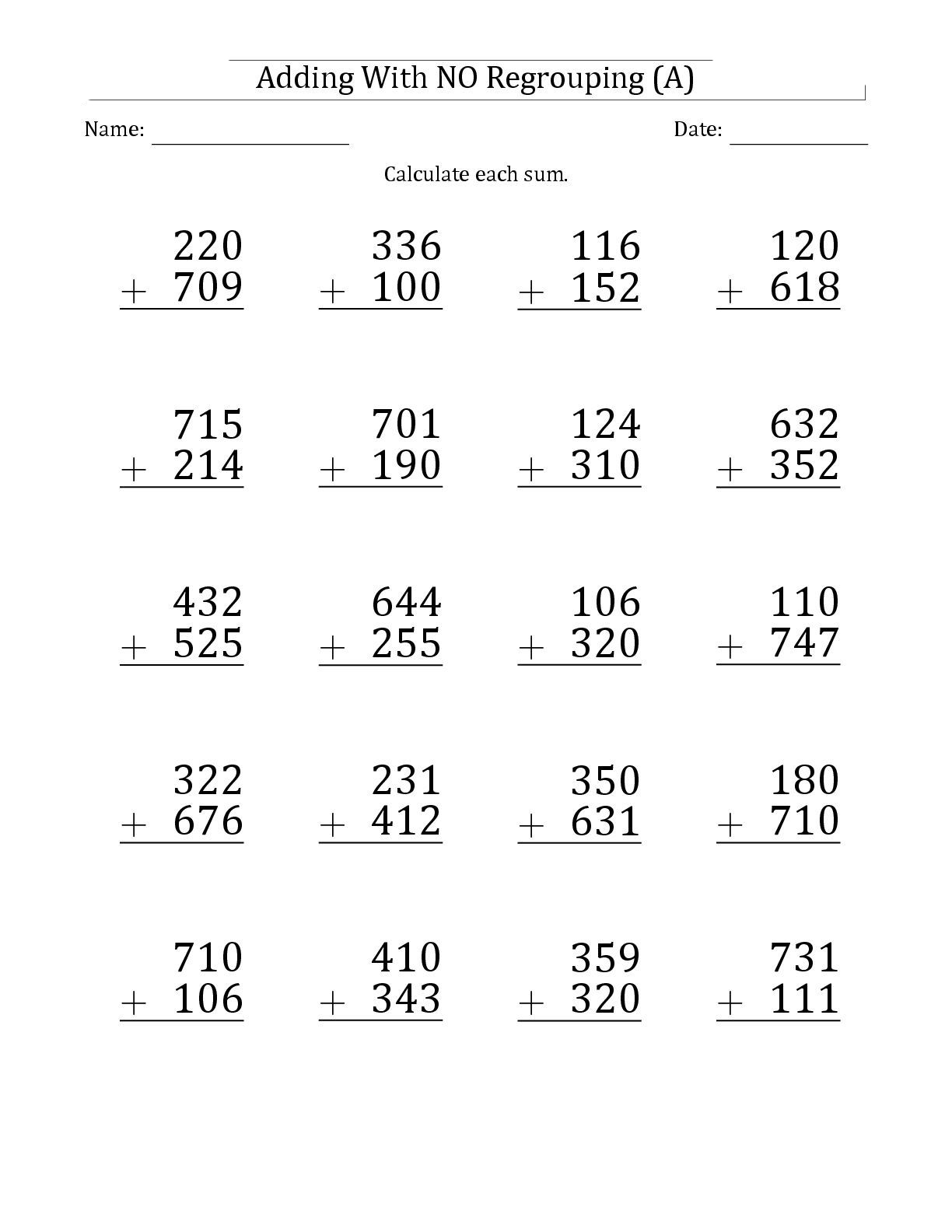 Math Worksheets For 3Rd Graders Printable Worksheets Library
