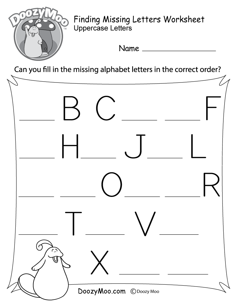 letter worksheets for kindergarten