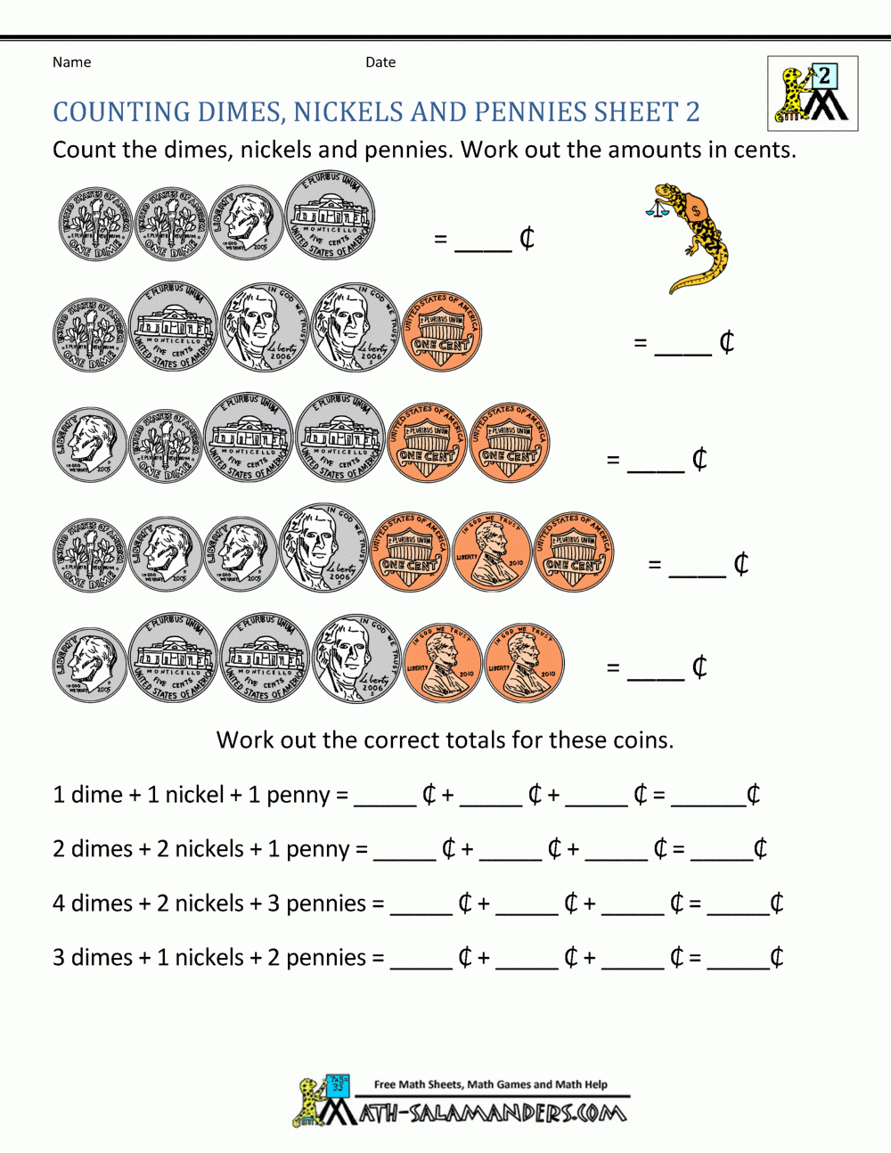 Money Worksheets For 2nd Grade Worksheets Library