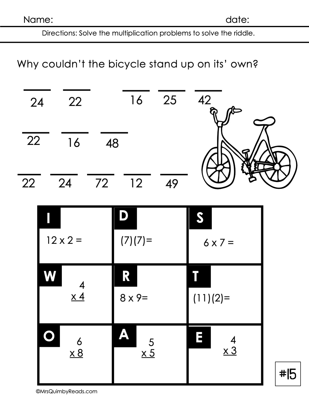 3rd grade multiplication worksheets