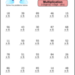 Multiplication Worksheets 2 Digit By 1 Digit Math Drills Free Printables Lettering SVG Files Tools Apps