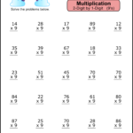 Multiplication Worksheets 2 Digit By 1 Digit Math Drills Free Printables Lettering SVG Files Tools Apps