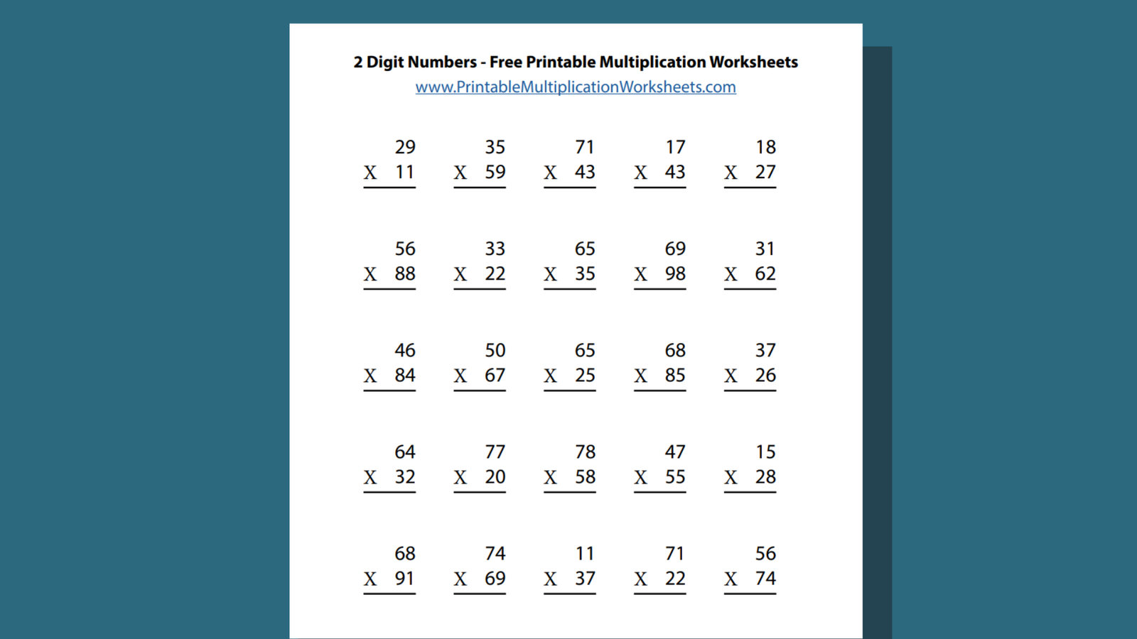2 digit multiplication worksheet 2 digit multiplication worksheet