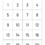 Number Chart 1 20 Teacher Classroom Homeschool Resource digital Download Etsy