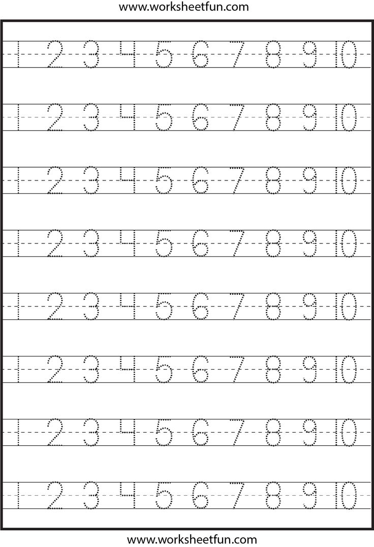 trace numbers 1 10