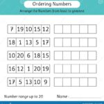 Ordering Numbers Worksheet Arrange The Numbers From Least To Greatest Math Stock Vector Illustration Of Education Order 204150796