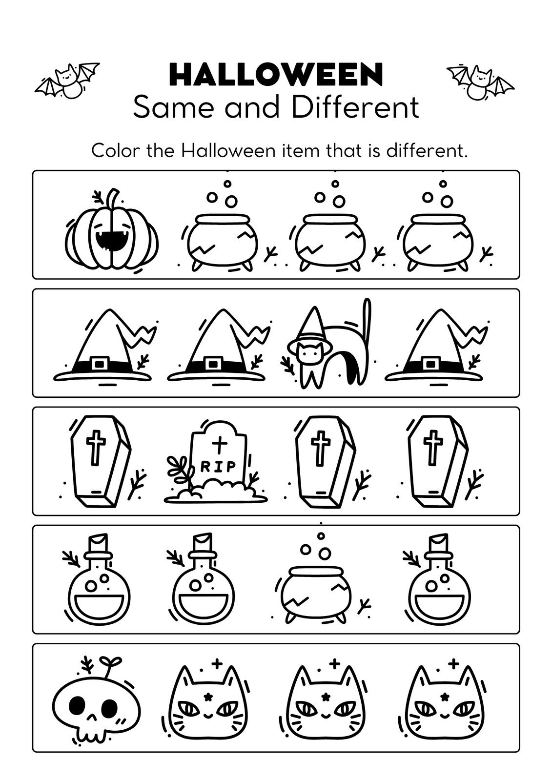 Page 3 Free Printable Halloween Worksheet Templates To Edit Canva