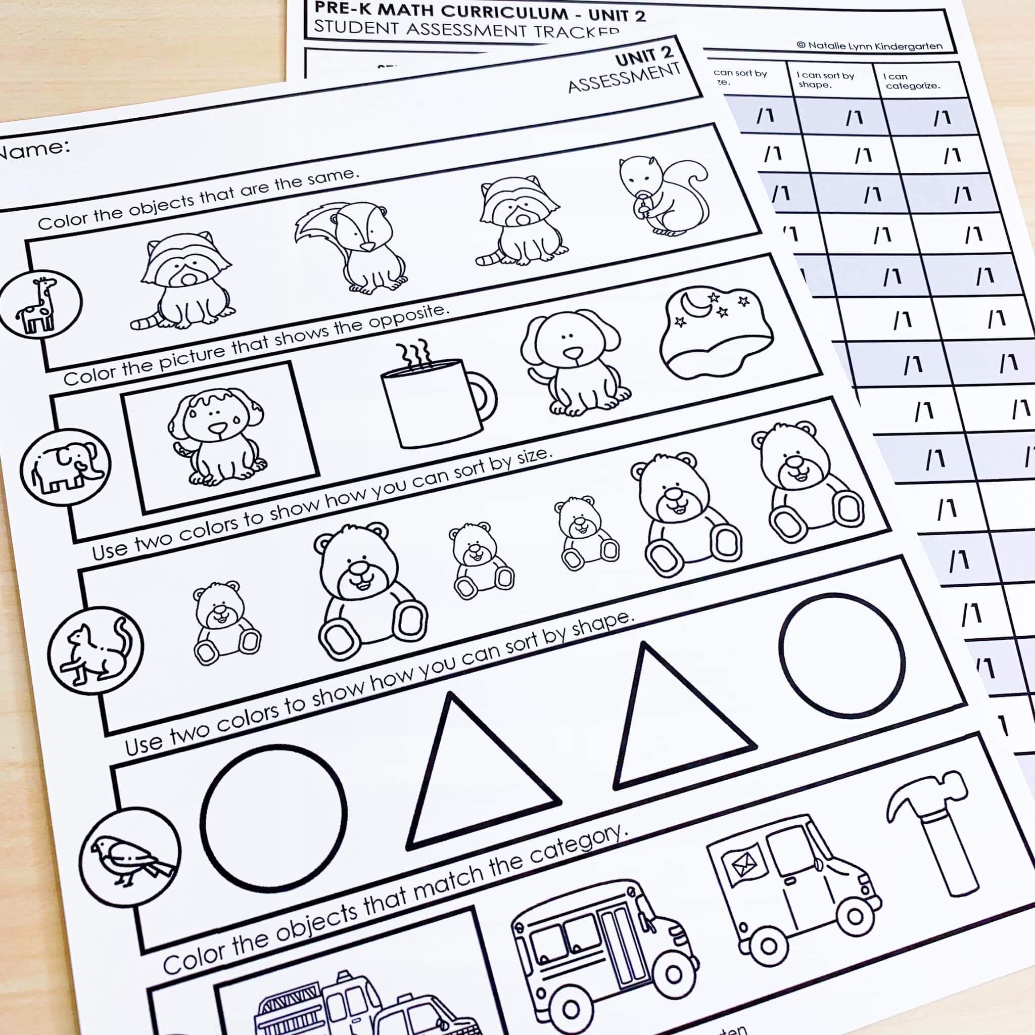 pre kindergarten math worksheets