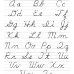 Printable Cursive Alphabet Chart PDF Upper And Lowercase Letters 