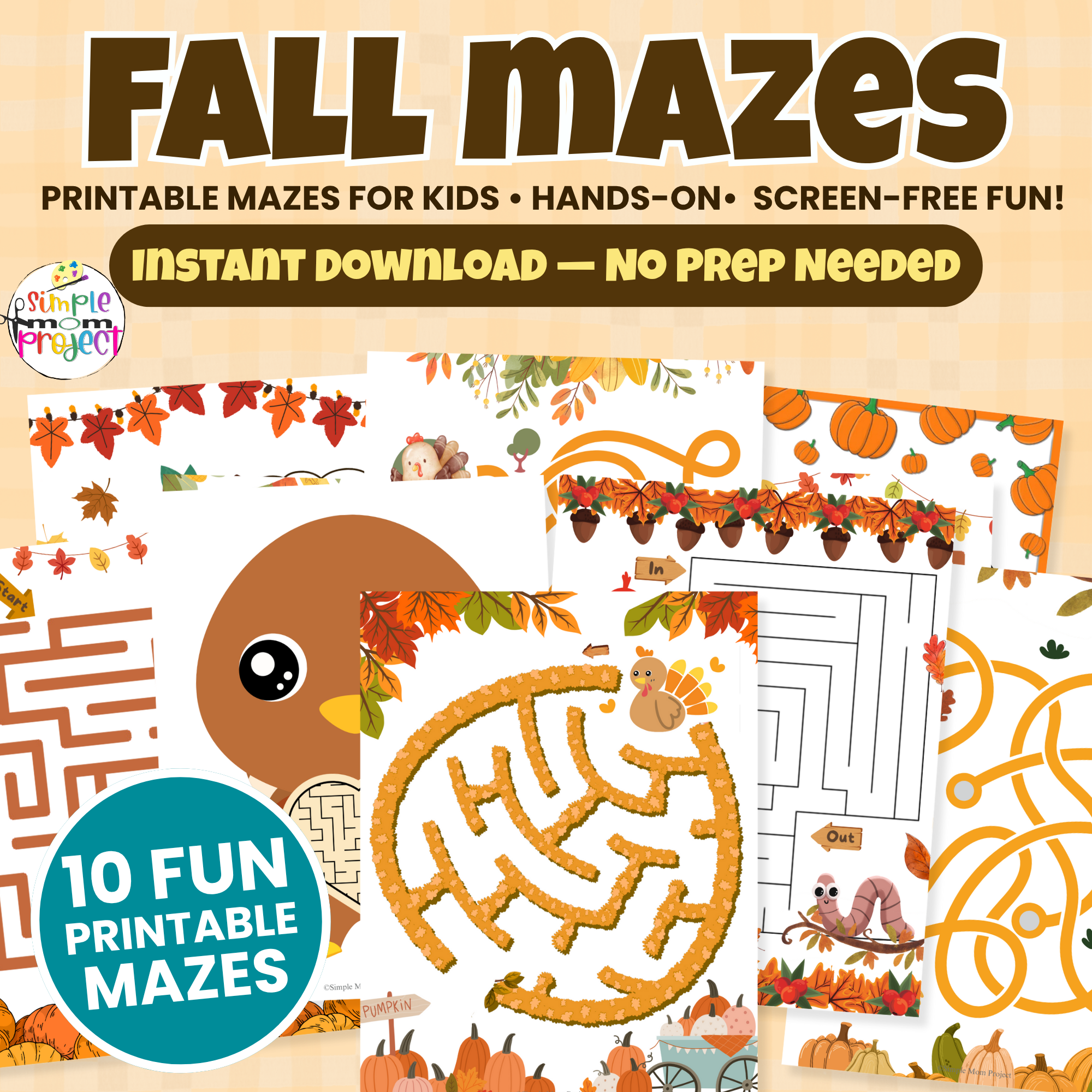 Printable Fall Mazes For Kids 10 Fun Maze Worksheets