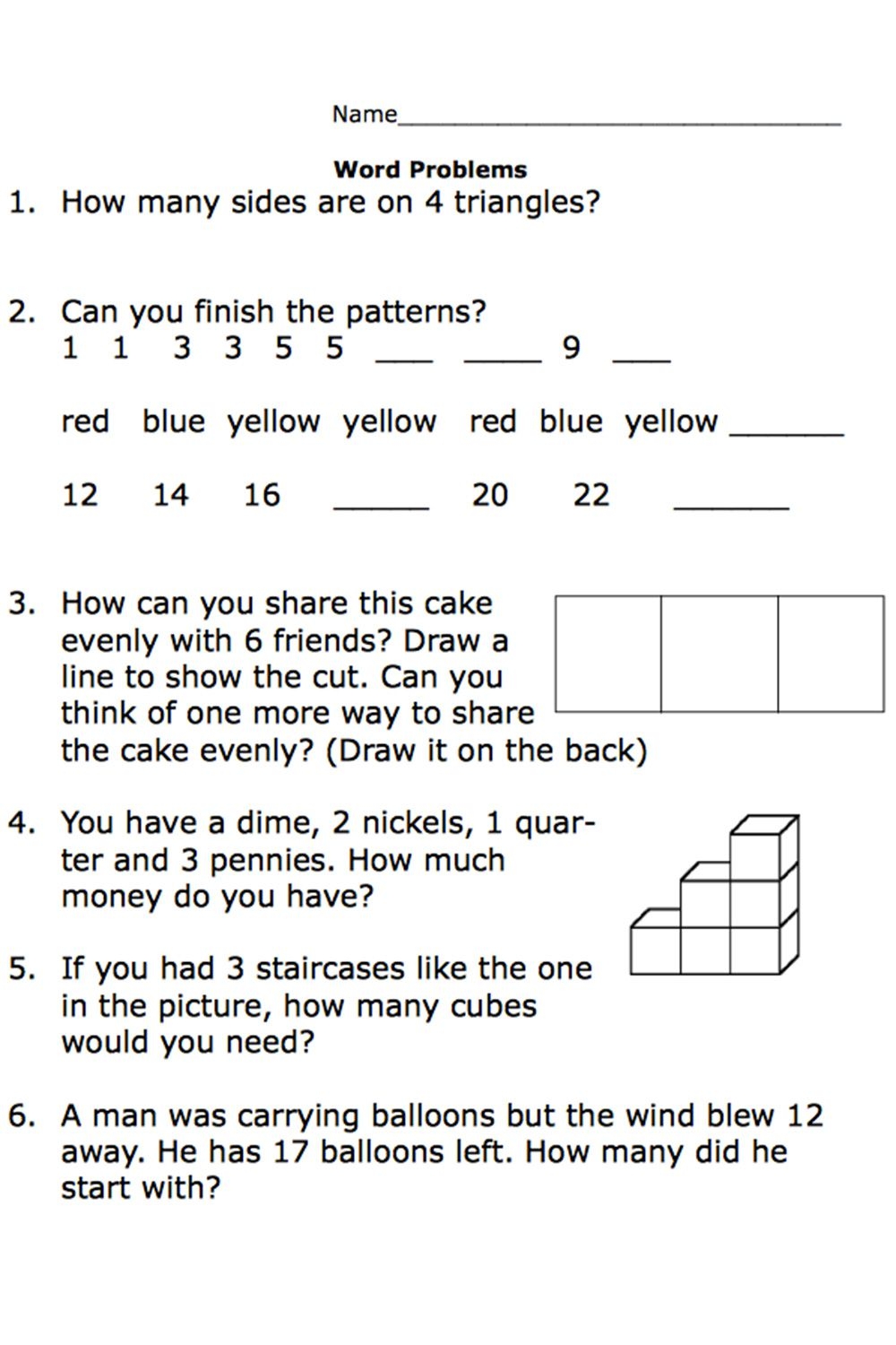Printable Second Grade Math Word Problem Worksheets Worksheets Library