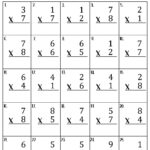 Single Digit Multiplication Worksheets Etsy