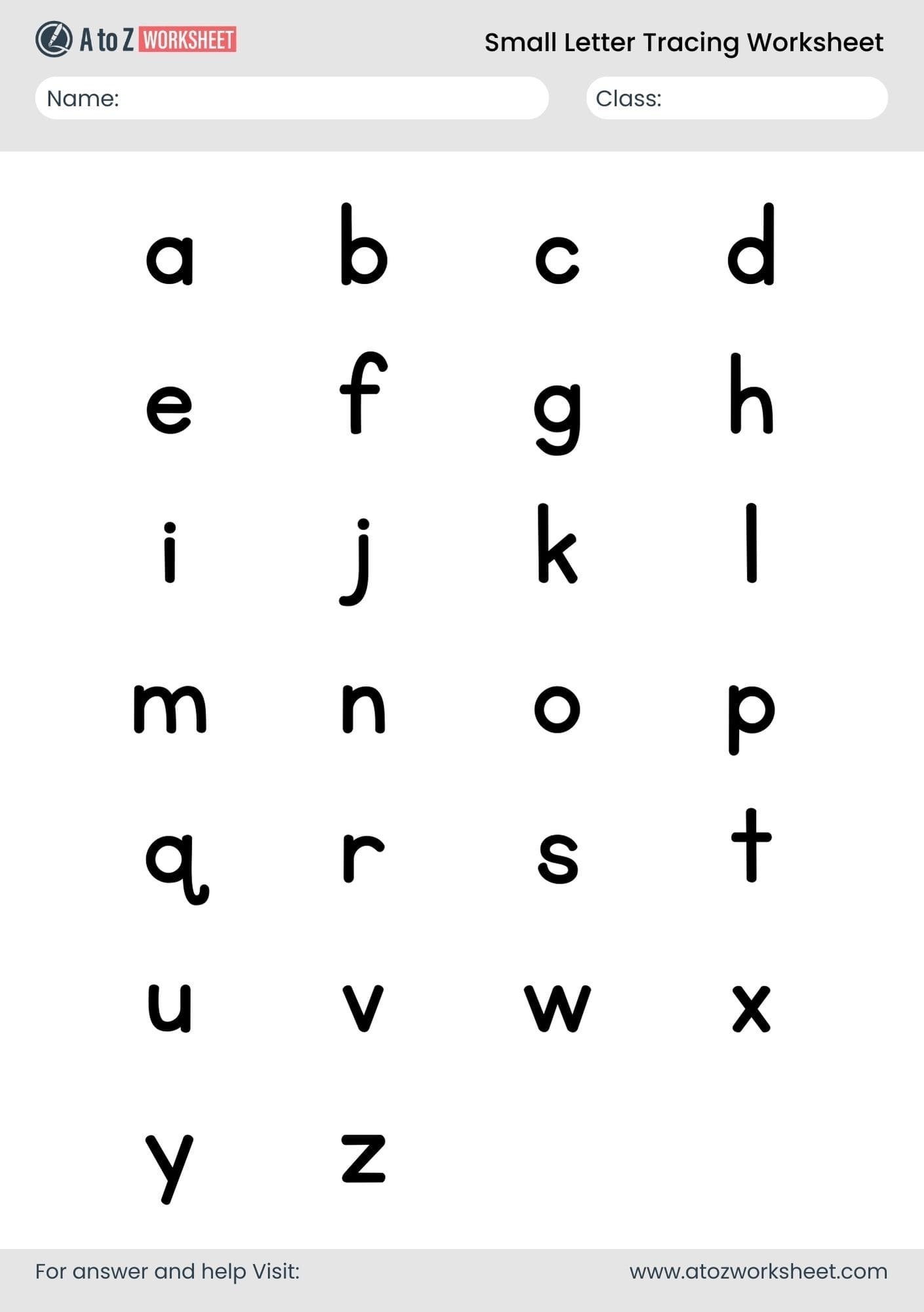 a to z alphabet worksheets pdf