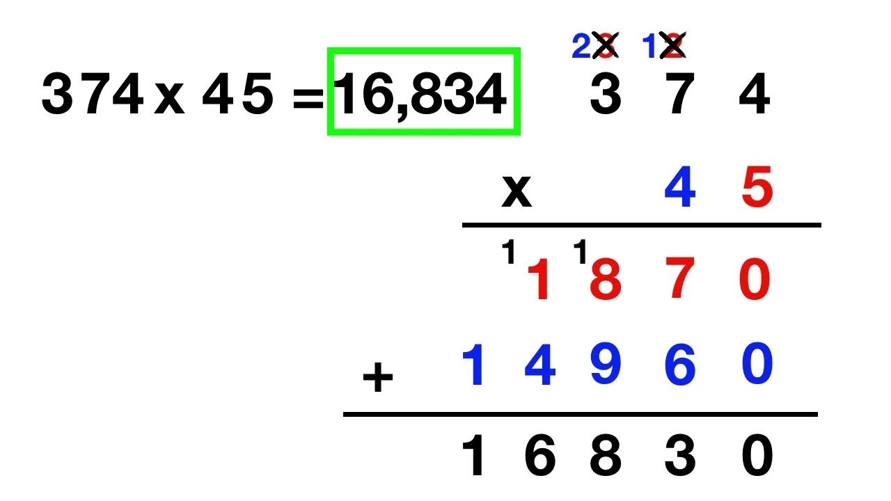 Standard Algorithm Multiplication 3 X 2 Digit YouTube