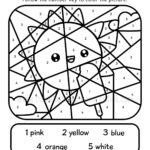 Summer Color By Number Cute Coloring Pages For Kids