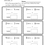 Tens And Ones Worksheet For 1st Grade Free Printable 