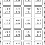 Three Digit Subtraction With Regrouping