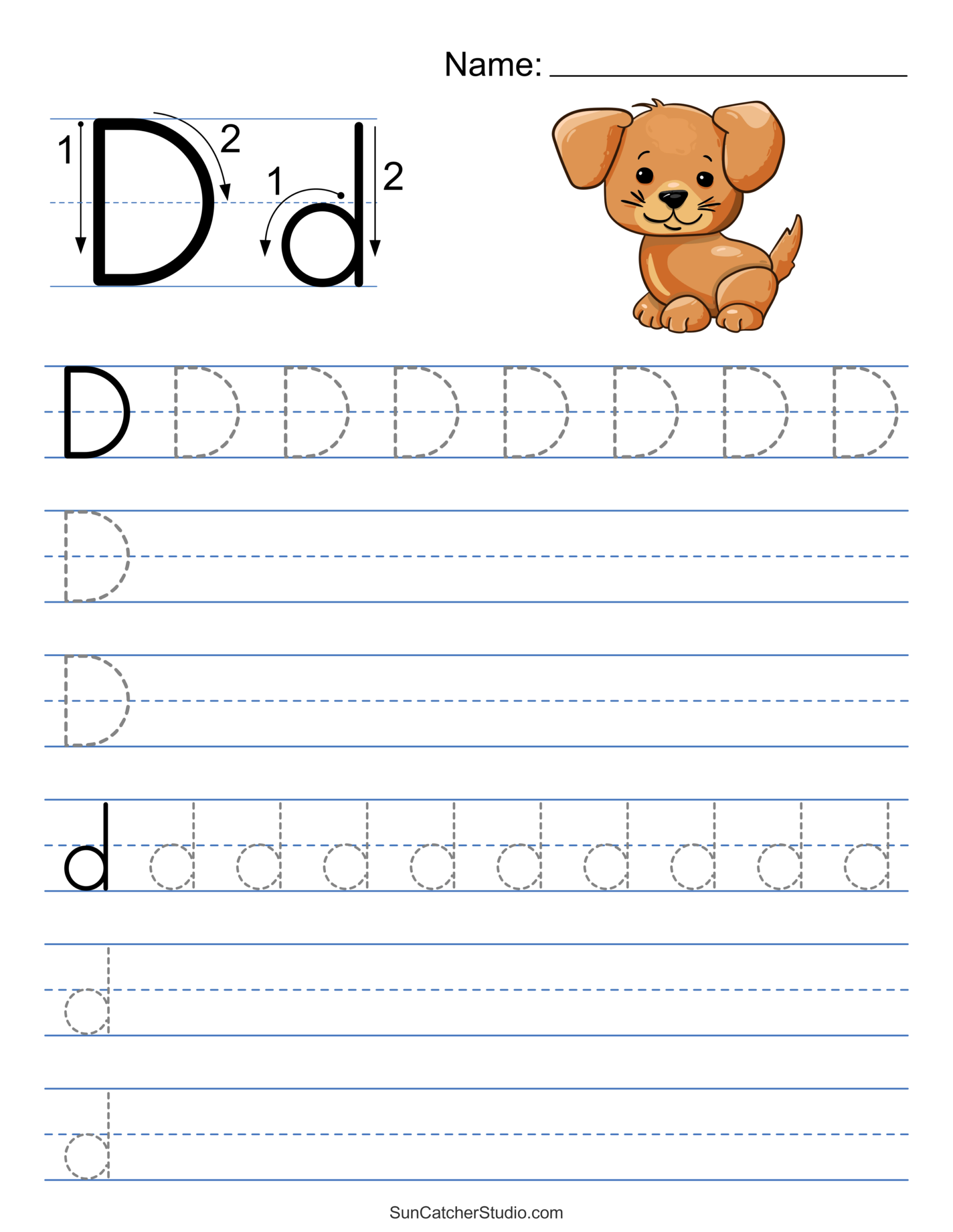 print out letters to trace