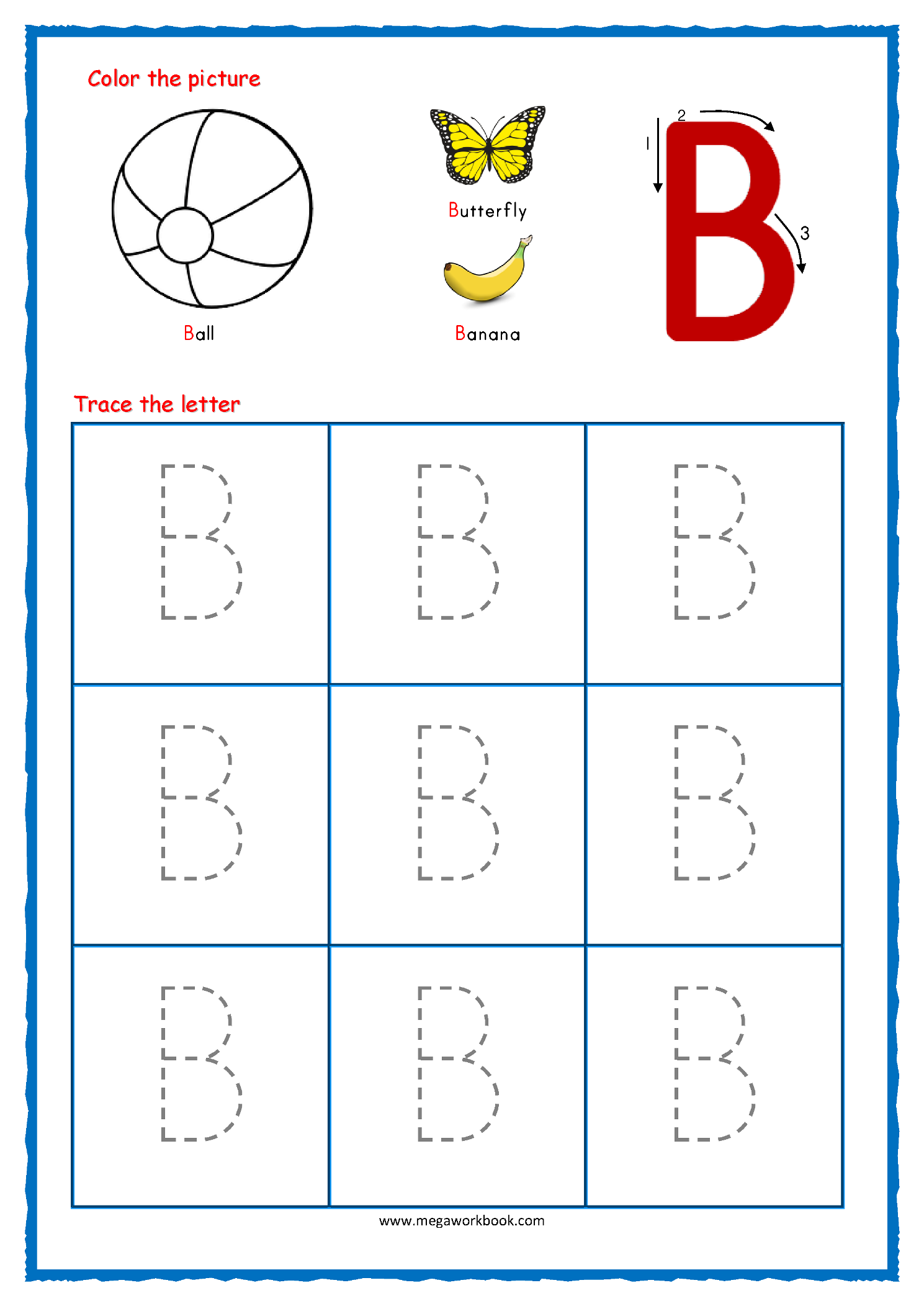 abc letter tracing sheets
